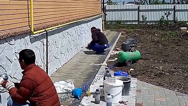 Отделка фасада дома камнем декоративная штукатурка Белгород| Finishing of the facade of the house смотреть онлайн
