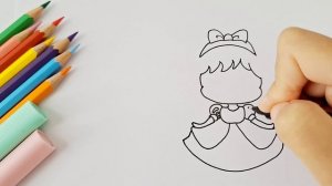 How to Draw Snow White from Snow White and the Seven Dwarfs | Disney Princess | Cartoon character