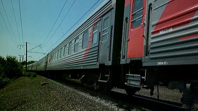 Электровоз ЭП2К-256 с поездом №124В Белгород — Новосибирск смотреть онлайн