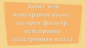 Ошибка E11 Газовый котел Заблокирован или неисправен насос, засорен фильтр, неисправна электронная