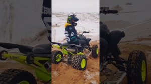 Дрифт на квадроцикле . Квадроциклы. Зимние катания. Орёл и решка.