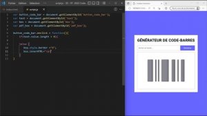 Application Web:  Générateur de Code-barres en HTML CSS & JAVASCRIPT