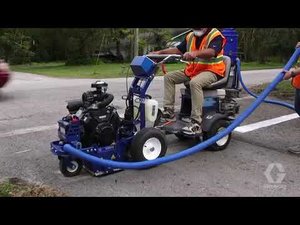 Демаркировочные машины Graco GrindLazer для удаления дорожной разметки.