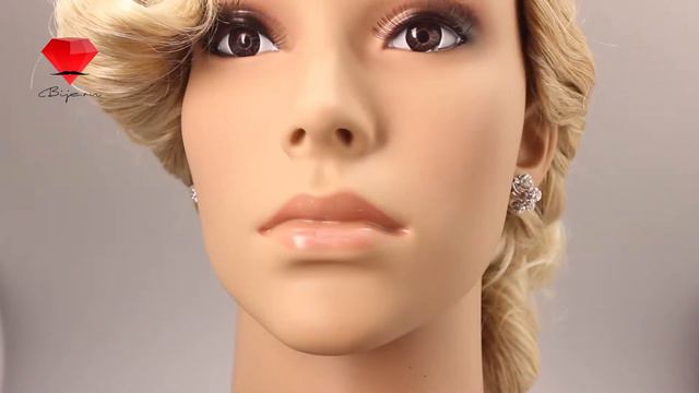 Bije.ru: Серьги-бабочки с покрытием из белого золота и кристаллами Swarovski Sara-Maria (Сара-Мария