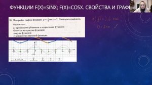 Функции синусов и косинусов. Свойства и графики 18