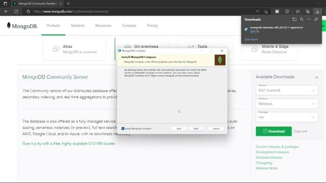 How to install MongoDB and MongoDB Compass on Windows 11