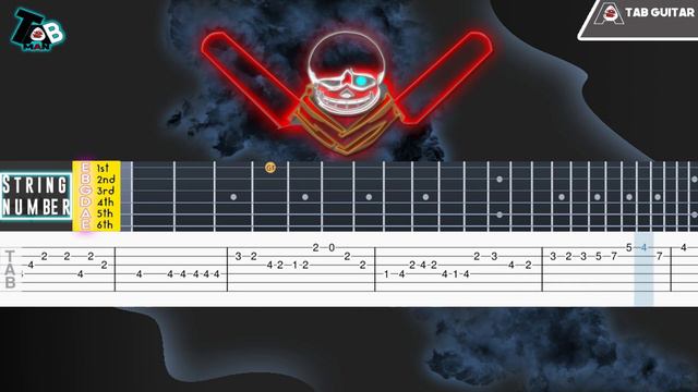 Ink Sans Phase 3 Theme - SHANGHAIVANIA Guitar Tab Tutorial