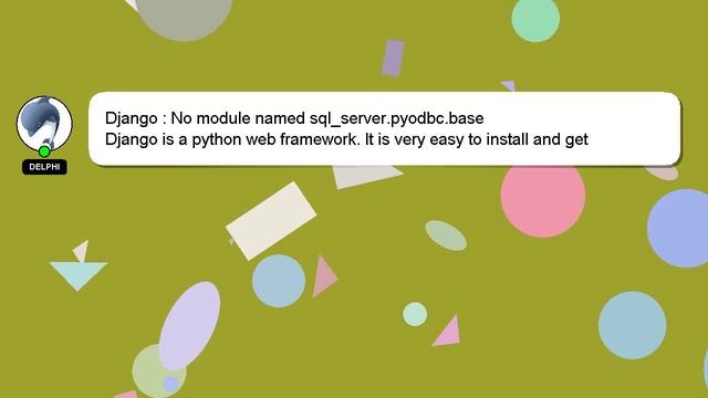 Django : No module named sql_server.pyodbc.base смотреть онлайн
