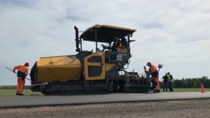 Система MOBA Matic на асфальтоукладчике Volvo