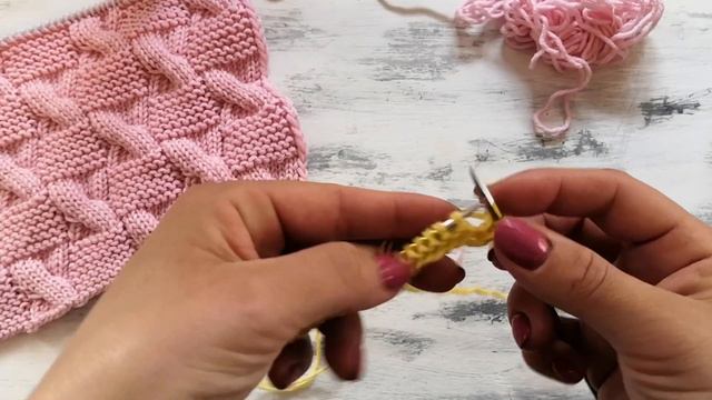 Красивый рельефный узор спицами для вязания пледов, джемперов, кардиганов