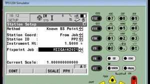 Установка  станции методом "Опорная ЗПТ" (Leica TCR1202)
