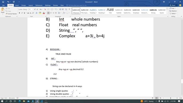 Python DATA TYPES | Telugu | Part - 1