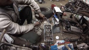 ремонт ГБЦ и двигателя мазда 626 ,двигатель FE 8