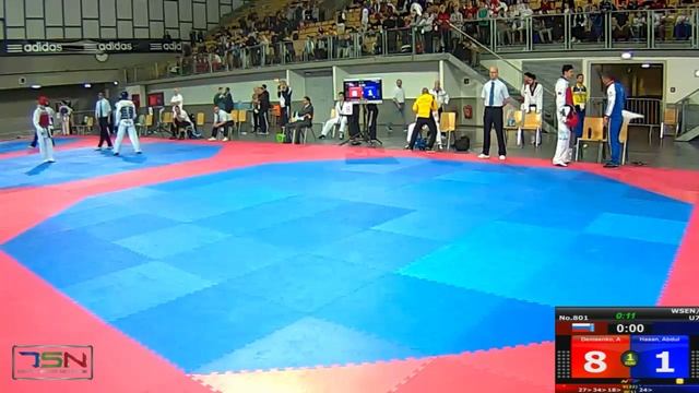 801-Hasan, Abdullah Kuwait National Team (WTF) vs Denisenko, Alexey RUSSIA NATIONAL TEAM (RUS) 1-16 смотреть онлайн