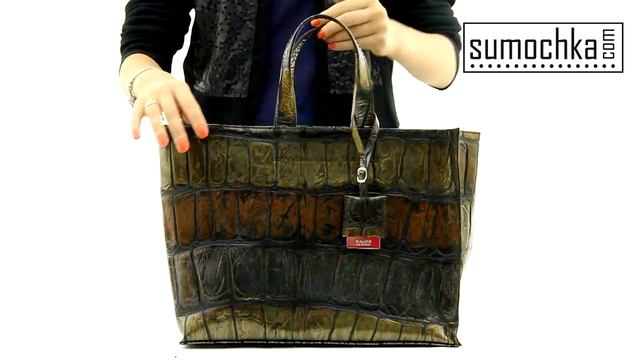 Сумка Gaude 9560 croc brown смотреть онлайн