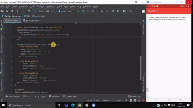 Quick Actions in Flutter - Flutter Tutorials | Flutter by Google | #Flutter | #CodeStudio