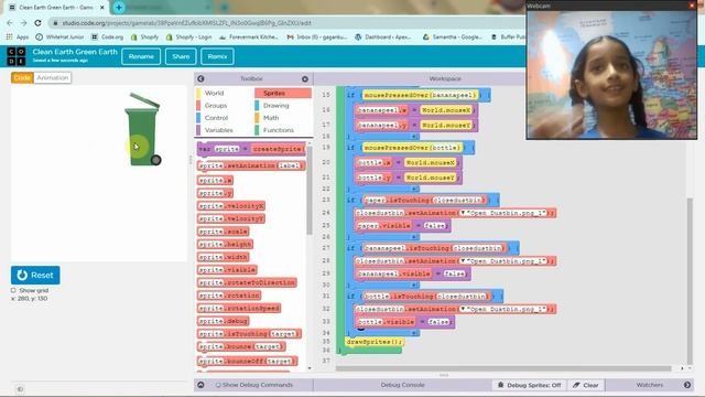My WhiteHat Jr Class 44 | C44 - Complex App Creation: Trash sorter using game lab