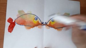 ИЗО 1 класс. Красивые рыбы.