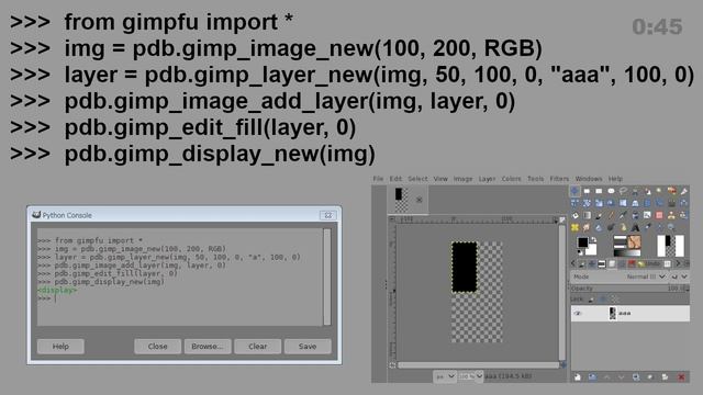 Python-Fu  new image