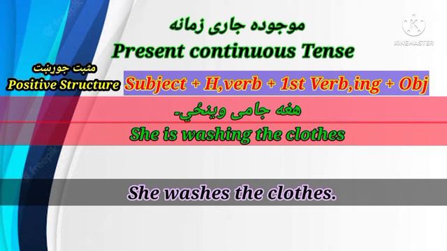 Present Continuous Tense in poshto with full information  . موجوده جاري زمانه په پښتو کښی ذدکړﺉ