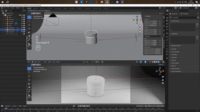 Создание 3д модели крема в Блендер / Creating a 3d model of cream in a Blender смотреть онлайн