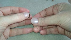 Серьги. Оплетение риволи