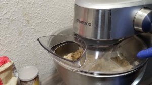 Making bread dough using Kenwood food processor, mixer KHC29