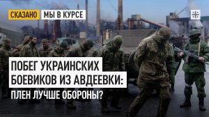 Побег украинских боевиков из Авдеевки: Плен лучше обороны?