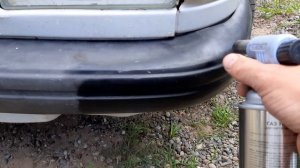 Как подсвежить бампер газовой гарелкой.