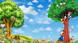 Футаж Микки  Маус и его друзья, С днем рождения!