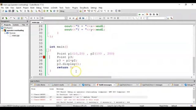 28 - Operator Overloading (Part - 1) || Learn C++ in Telugu