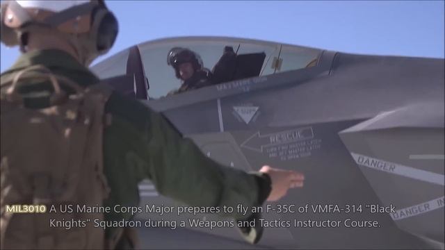 Black Knights. New F-35C Lightning II fighters of the US Marine Corps. смотреть онлайн