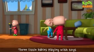 Five Little Babies Driving Transport Vehicles | Surprise Giant Eggs For Kids | Zool Babies