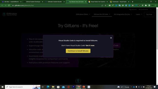 How To Get GITLENS Extension | Desktop Application Free For Lifetime | GitHub Student Developer Pac