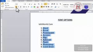 2. Ms- Word HOME TAB FONT OPTIONS