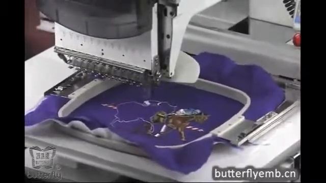 Embroidering a Horse - X10 normal speed - Butterfly Embroidery Machine смотреть онлайн