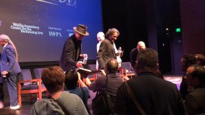 Ian McShane & Tim Olyphant greet Peter Jason after "An Evening with Deadwood" (23 April 2019)