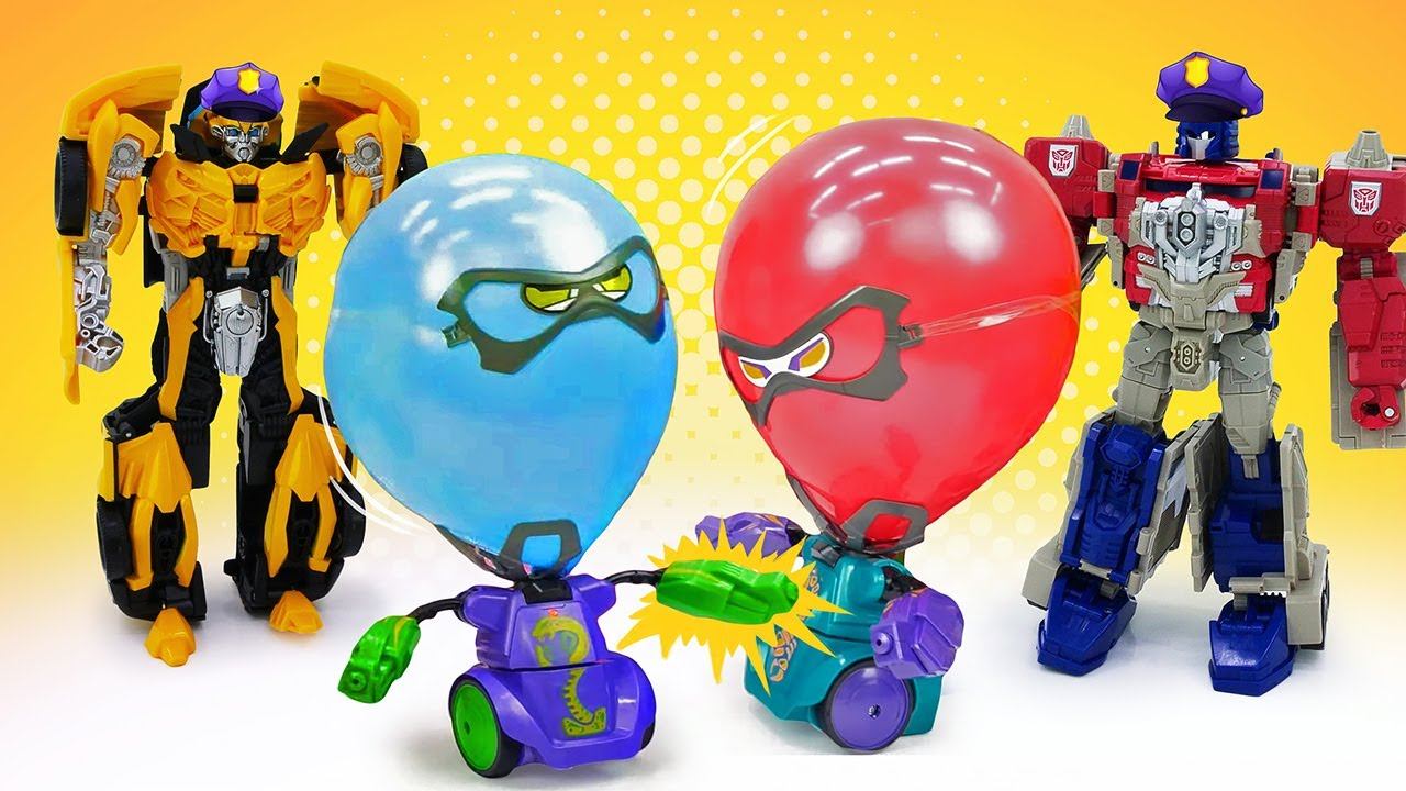 Роботы Трансформеры и игры Битвы в Полицейской Академии! Приколы в видео для мальчиков. Игры онлайн. смотреть онлайн