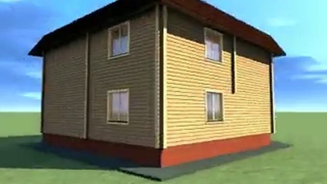 Сруб 12*12м из кл.бруса с 2-мя полноценными этажами S=251 м2 смотреть онлайн