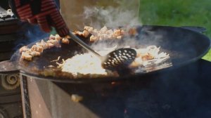 Свиная корейка по-дебреценски. Готовим на садже.