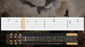 Skyrim Theme - Dragonborn - Guitar tutorial (TAB)
