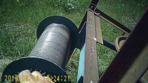 Сборка мотолебёдки, установка цепи на звёздочку барабана с тросом, регулировка цепи.