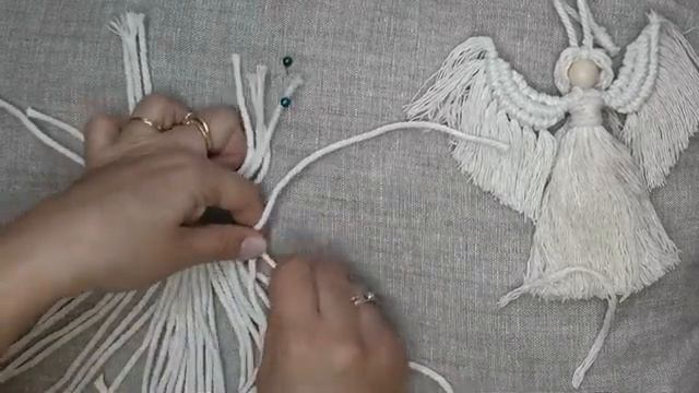 Tutorial macrame the Christmas Angel Free macrame angel patterns Modern Christmas decor_[360p].mp4 смотреть онлайн
