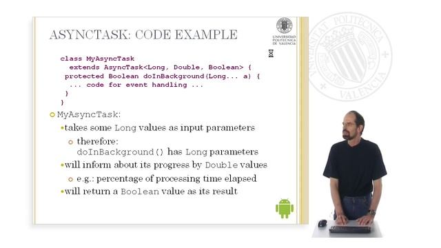 The UI Thread and the class AsyncTask in Android | 7/12 | UPV смотреть онлайн