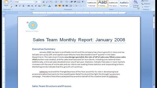 Word 2007: Applying Styles and Themes смотреть онлайн
