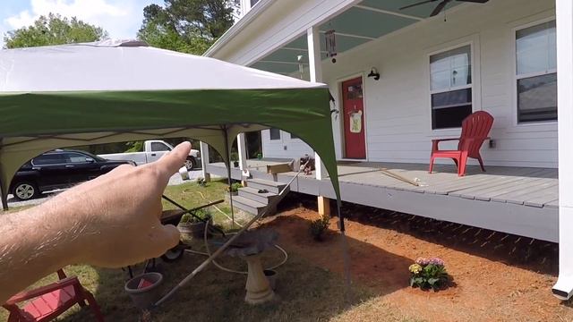 Working on the landscaping around our front porch. смотреть онлайн