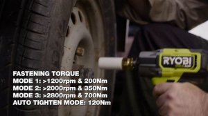 RYOBI 18V ONE+ HP Brushless Mid-Torque Impact Wrench (RIW18X) in action