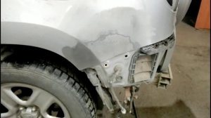 Быстрый ремонт крыла и бампера Тойота Рав4. Toyota RAV4