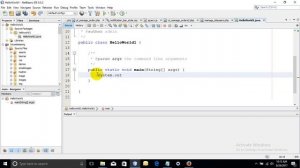 How can we  print Hello World in Netbeans IDE using java