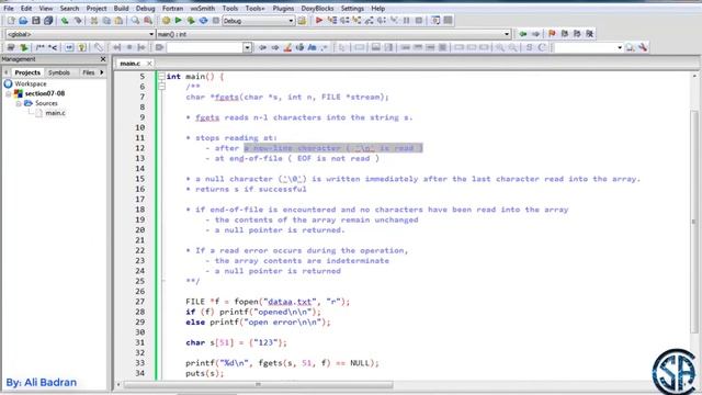 How to read strings from file using fgets( ) function in c programming